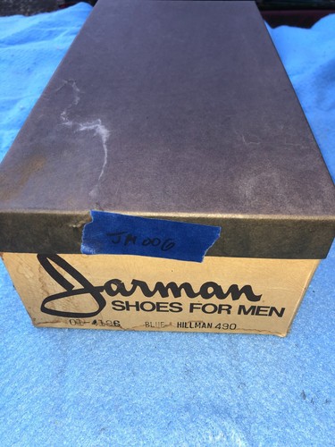 Vintage 1950s Jarman Mens Dress Shoes Blue Hillman 01-4196 Sz 490 = 9D - Picture 13 of 14