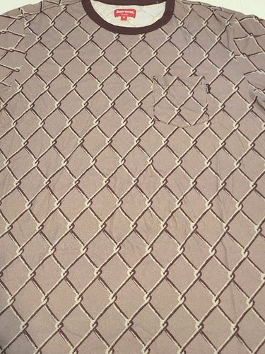 T-shirt Supreme Chainlink bordeaux taglia media - Foto 5 di 7