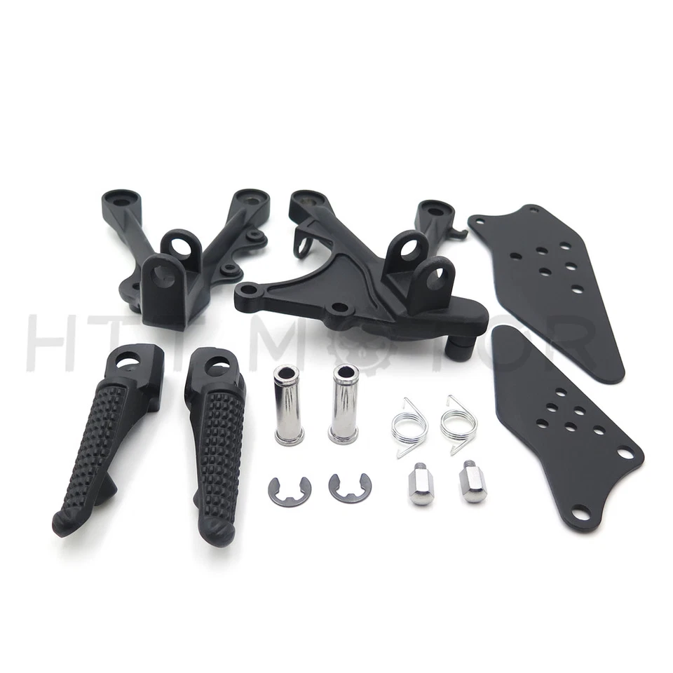 HTTMT Front Foot Pegs & Bracket for KAWASAKI NINJA ZX6R 2005-2008 ZX-6RR 05-06 - Image 3 of 4