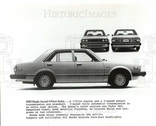 Pressefoto 1980 Honda Accord 4-Türer Limousine - dfpb87043