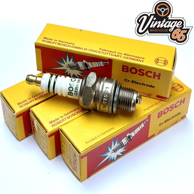 Bosch Germany Genuine NOS W7A Spark Plugs For Porsche 356 A B C 912 Set Of 4