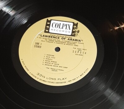 Lawrence of Arabia soundtrack LP Colpix SCP 514 ex Maurice Jarre