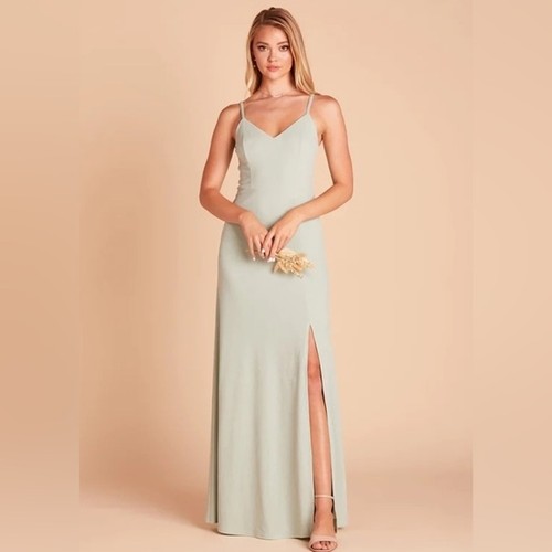 NWT Birdy Grey Dress JAY DRESS CREPE SAGE Size Small Formal Bridesmaid Wedding - 第 1/9 張圖片