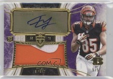 2013 Topps Supreme Violet 5/5 Tyler Eifert #SAJR-TE Jumbo Patch Auto 1dw