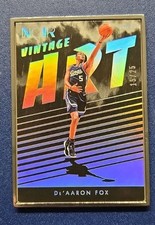 Deaaron Fox 2023-24 Panini Noir /25 Silver Vintage Art Kings #277