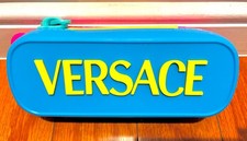 Versace Neon Multicolor Silicon Sunglasses Case 80s Big Zipper Special Edition