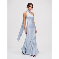 Reformation Jazlyn Silk Dress Mineral Blue Size 10 NWT