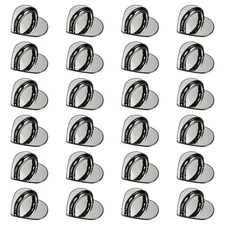 24pcs Phone Ring Holder 0.8" Adhesive Heart Cell Phone Ring Finger Grip, Black