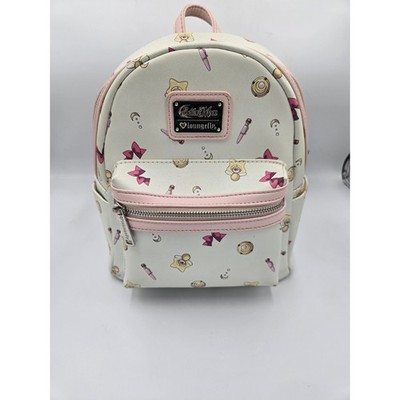 Sailor Moon Loungefly Mini Backpack Cream Pink and Cream Transformation Print