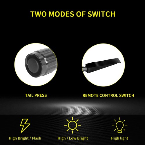 Tactical Flashlight Rechargeable with Pressure Switch, Zoomable Rail Light, 1... - Picture 6 of 8