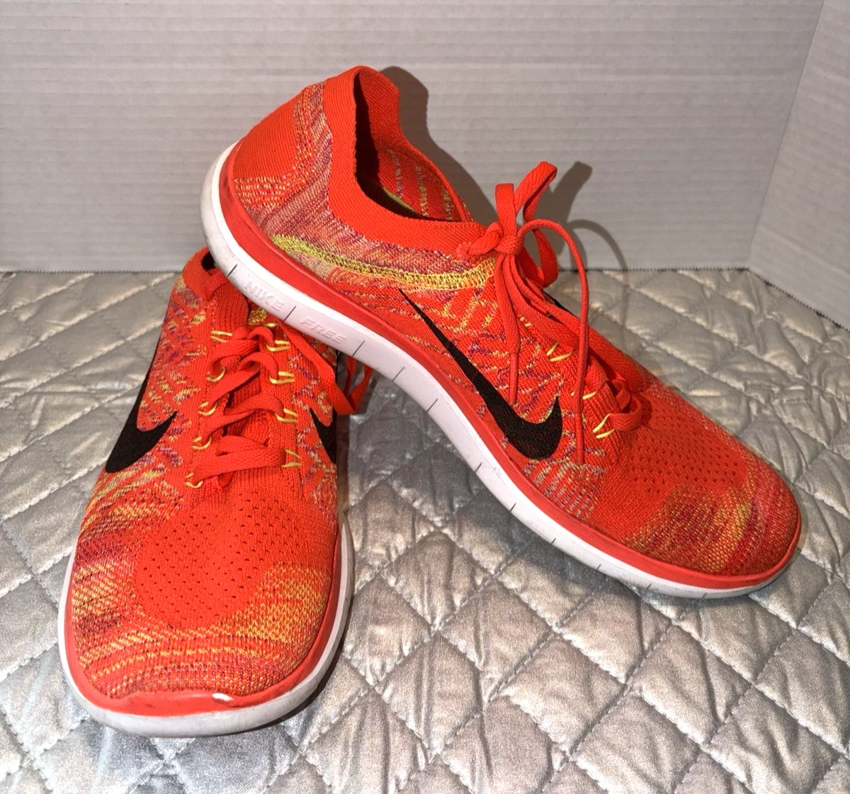 NIKE FREE FLYKNIT+ \'BRIGHT CRIMSON\' Running Shoes NEW Sz 12 Men Nike Free RN Flyknit 2016 Red Mens Sz 12us NEW 831069 601  main image 2