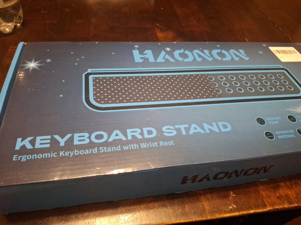 Haonon Computer Ergonomic Tilted Keyboard Stand with Wrist Rest / Riser - Image 2 of 4