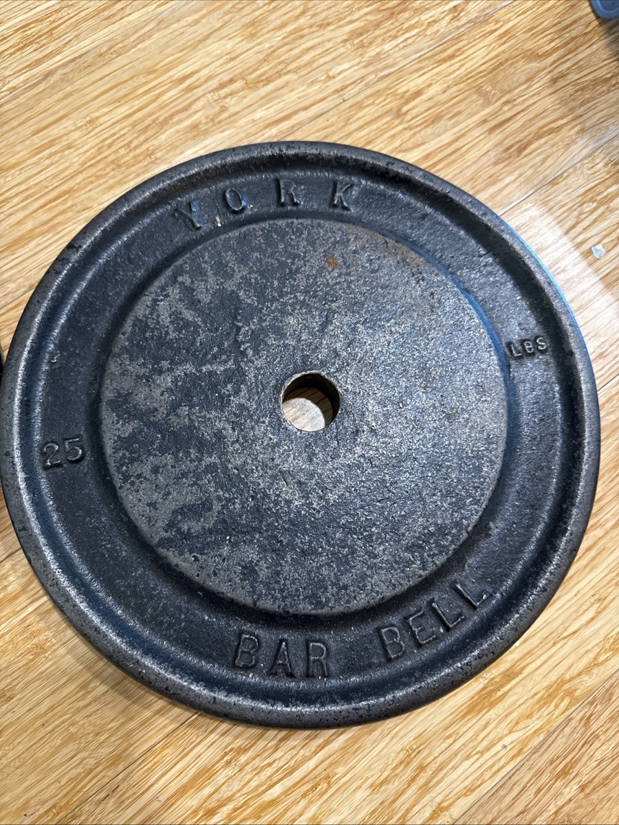 Paire D'assiettes De Fonte YORK Vintage 2 X 25 Lb (50 Lb Total) - Standard 1 Pouce