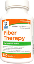 Quality Choice Fiber Therapy Caplets, 100 Count Gentle Fiber Laxative with Methy