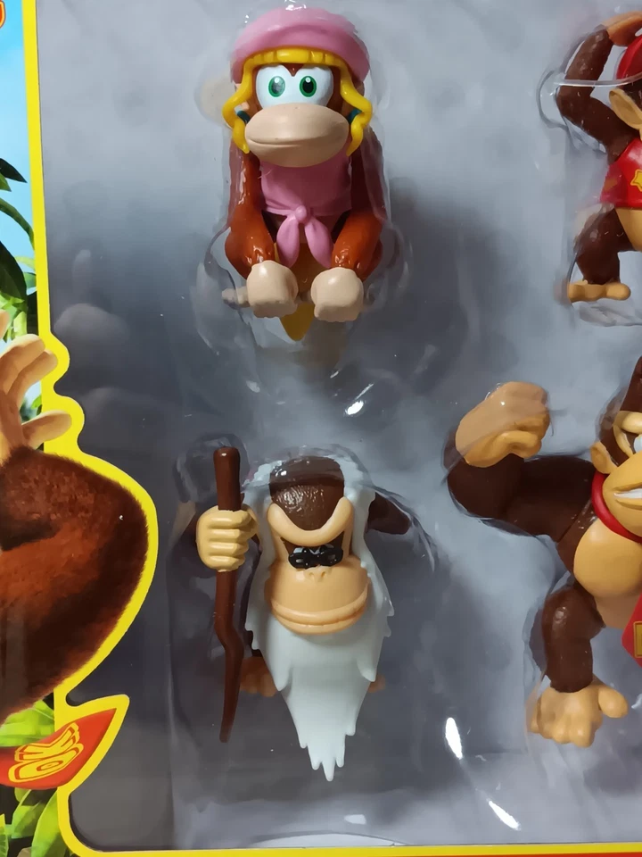 2.5" DONKEY KONG FAMILY 4-PACK Cranky Diddy Dixie World of Nintendo Super Mario - Image 2 of 4