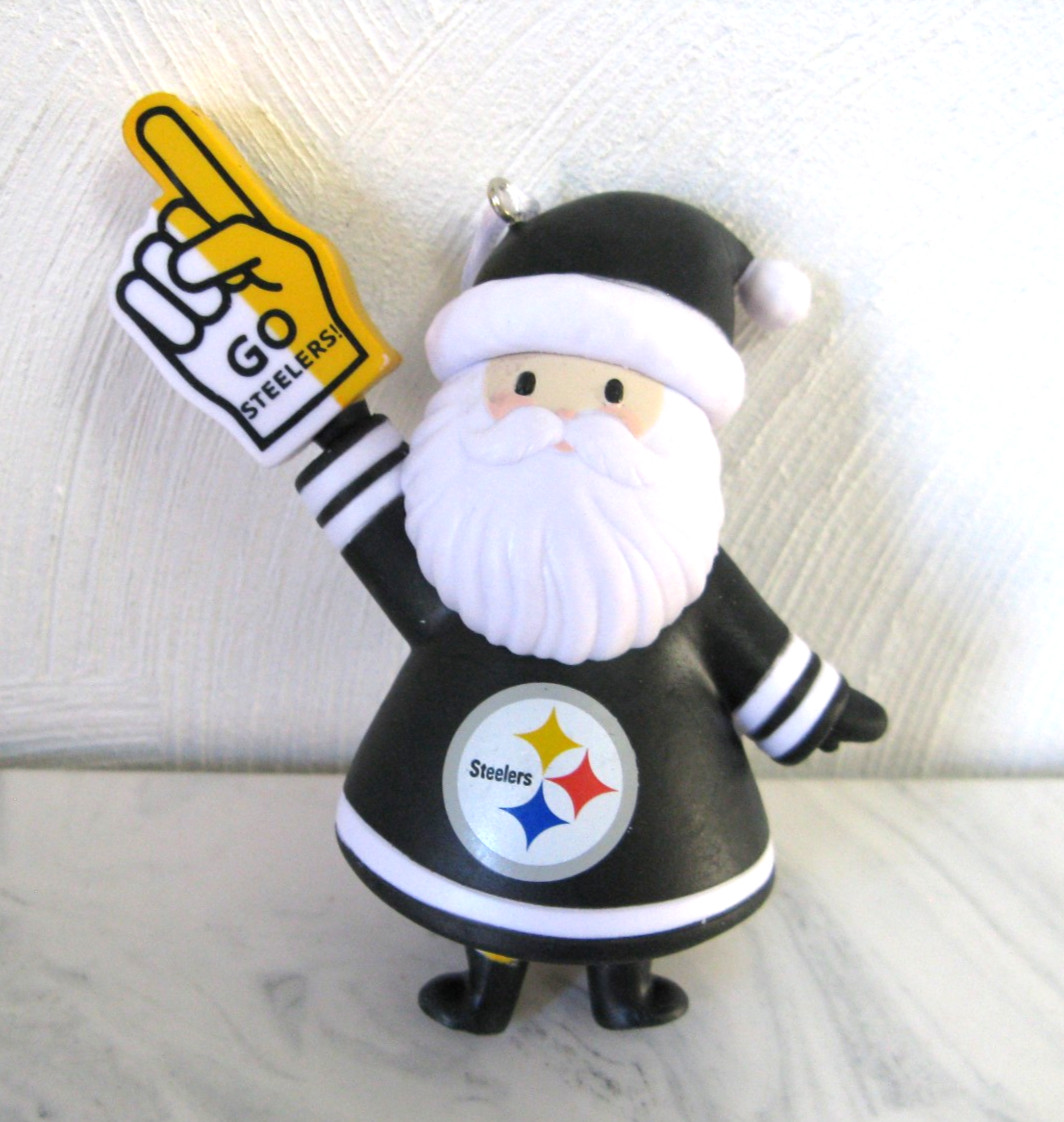2025 Hallmark NFL Pittsburgh Steelers Santa Fan Football Christmas Ornament NEW