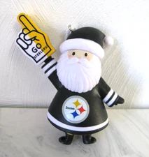 2025 Hallmark NFL Pittsburgh Steelers Santa Fan Football Christmas Ornament NEW