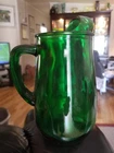 Vintage Anchor Hocking * Pinch Spout Pitcher * Emerald Green * 8” * 0575