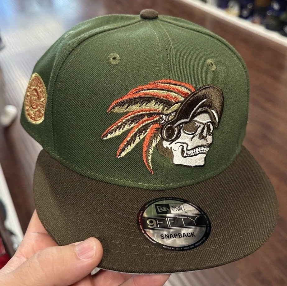 New Era Mexico Aztec Warrior Headdress 9Fifty SnapBack Hat Green