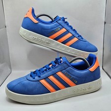Adidas Trimm Trab Scarpe da Ginnastica Uomo UK 9.5 Blu Corallo Casual Terrazza Sneakers