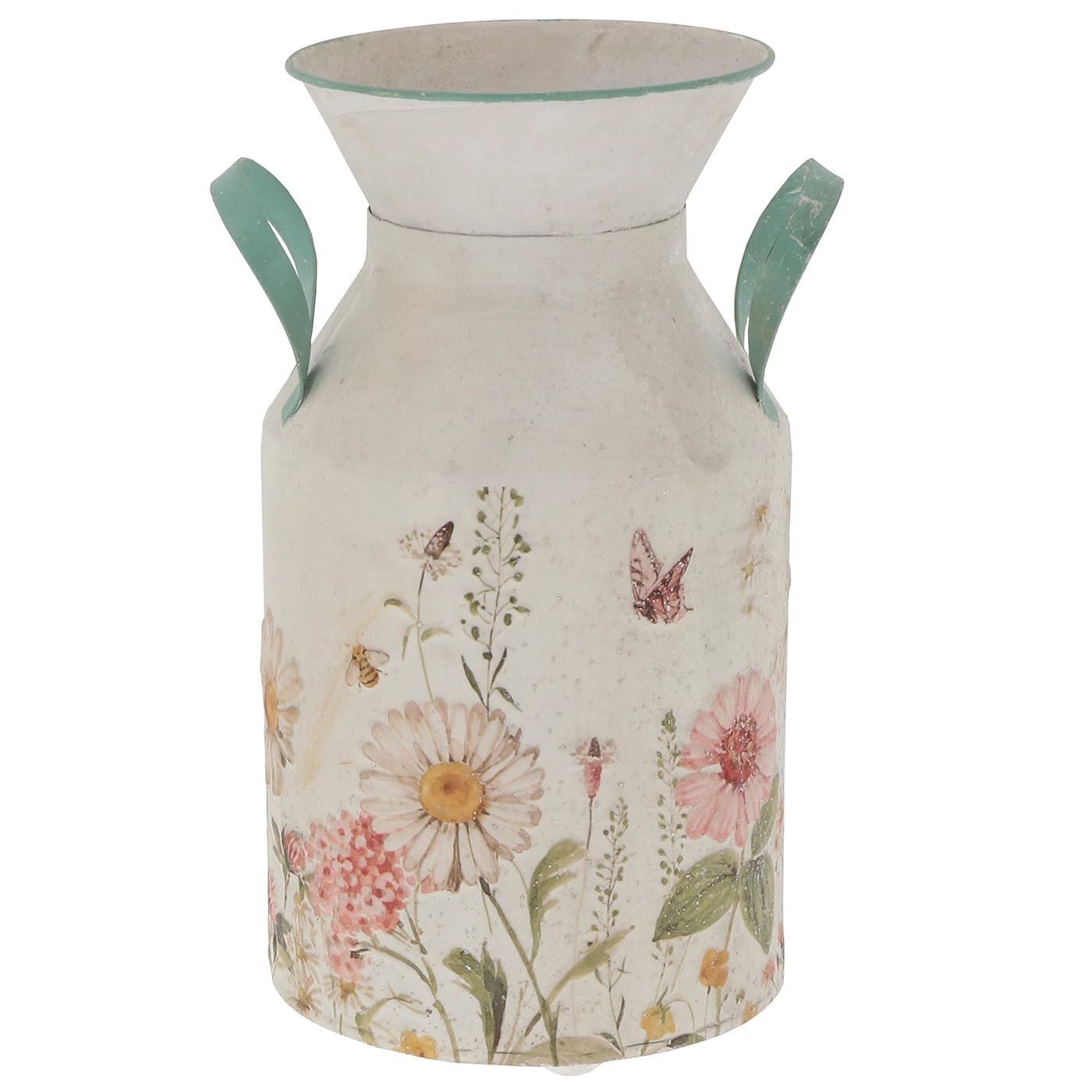 Shudehill Giftware Cottage Garden Tin Milk Churn Large