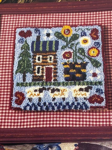 Three Sheep & Log Cabin Punch Needle Pattern Magazine Pages