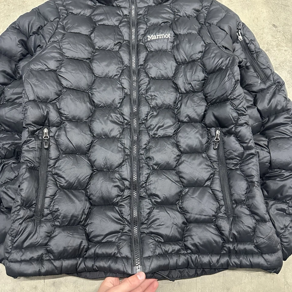 Chaqueta de plumón de ganso Marmot Ama Dablam 800 Fill talla mediana - negra para mujer *Leer* Foto 3 de 4