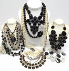 VINTAGE TO NOW FASHION/COSTUME JEWELRY NECKLACE LOT, ASSORTED TYPES & MATERIALS