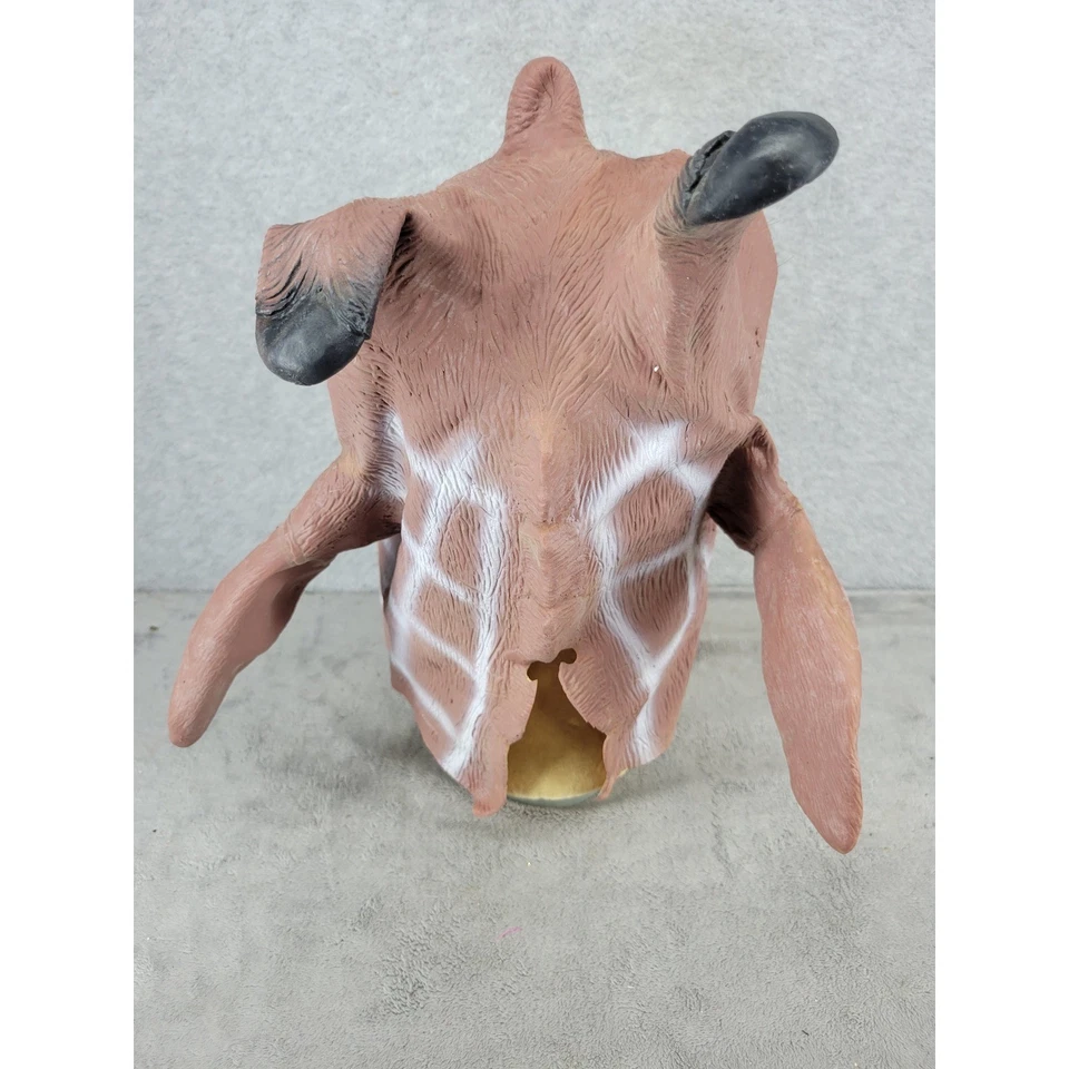 Máscara de jirafa adulto disfraz de Halloween cosplay cabeza de animal utilería de látex Foto 3 de 4