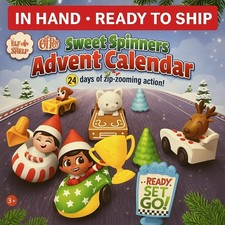 Elf Pets Sweet Spinners Advent Calendar 24 Day Mini Toy Racers Xmas Playset NEW
