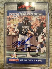 Mike Singletary 2023 Leaf Pro Set Buyback Auto Football Card #'d 74/90 Bears