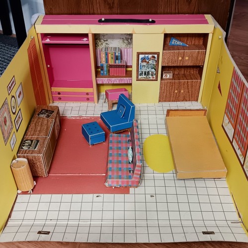 Vintage Mattel originale 1962 Barbie casa dei sogni cartone viene fornito con mobili - Foto 13 di 16