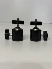 2 Pack Mini Tripod Ball Head Mount 1/4” 360 Swivel Degree Adapter