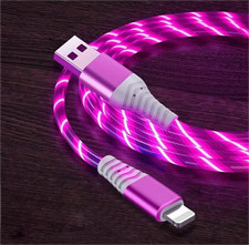 LED Light-Up Charging Cable Flowing 1 Meter LED Charger Cord for iPhone 11/12/13