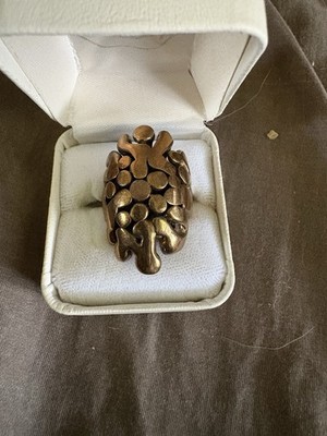 Very Unique And Stunning Copper Brutalist Spore Ring Size 6.5. Won t Find Anothe