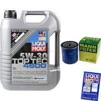 Mann Inspektionspaket 5L Liqui Moly Top Tec 5W-30 FüR Peugeot 206 SchräGheck