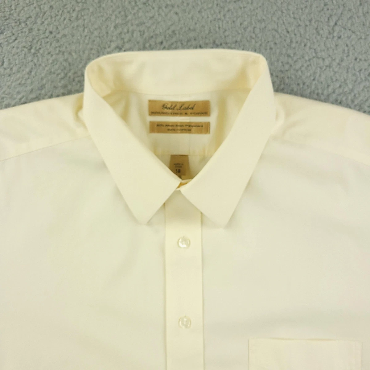 Roundtree And Yorke Gold Label Fitted Dress Shirts Amazon.com: Gold Label  Men's Slim Fit Button Collar Long Sleeve Dress Shirt with Pocket, Non-Iron  Wrinkle-Resistant (Blue White 312, 15.5 x 34) : Clothing,