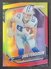 Jake Ferguson 2025 Panini Prizm Football Red & Yellow Prizm /44 #36