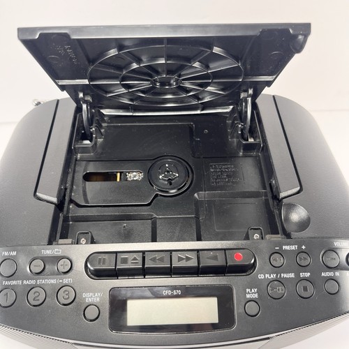 Sony CFD-S70 Radio CD Casette Grabadora Auxiliar Boombox Totalmente Funcional - Imagen 7 de 12