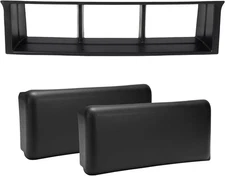 A & UTV PRO Front Bumper Guards Pads & Lower Center Cover for 2009-2014 black 