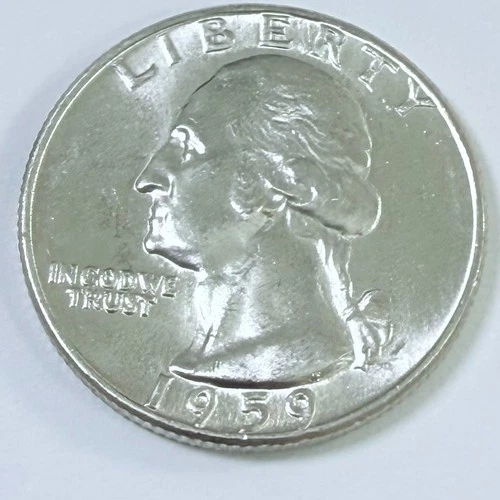 1959-D Washington Quarter- 90% Silver- Choice Gem Uncirculated Coin #7280