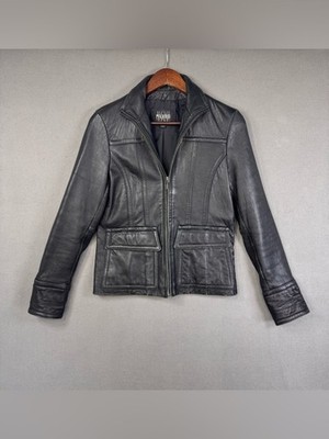 Wilsons Leather Pele Studio Vintage Women's Leather Jacket w/ Flap Pockets, S