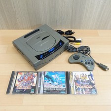 Japanese Sega Saturn Console Bundle with 3 Games 1 Controller & Cables
