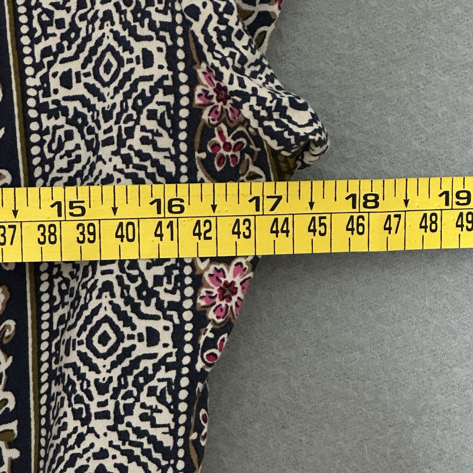 R Vivimos Womens Dress L Pink Green Stripe Wrap Ruffle Maxi Retro Peasant Boho