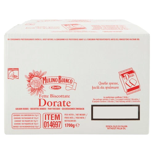 Mulino Bianco Cassa Bifette Dorate Mono 100x17g - Foto 10 di 11