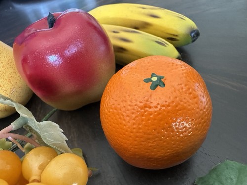 VINTAGE KUNSTSTOFF REALISTISCH AUSSEHENDE GEFÄLSCHTE OBST TISCHDEKO - Bild 13 von 15