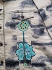 DG2 Denim Jacket 1X Blue Button Up Pockets Rhinestone Crochet — photo 6