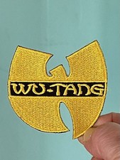 Wu-Tang Iron on Patch Yellow Black Classic Embroidered Hip Hop Rap Wu Tang
