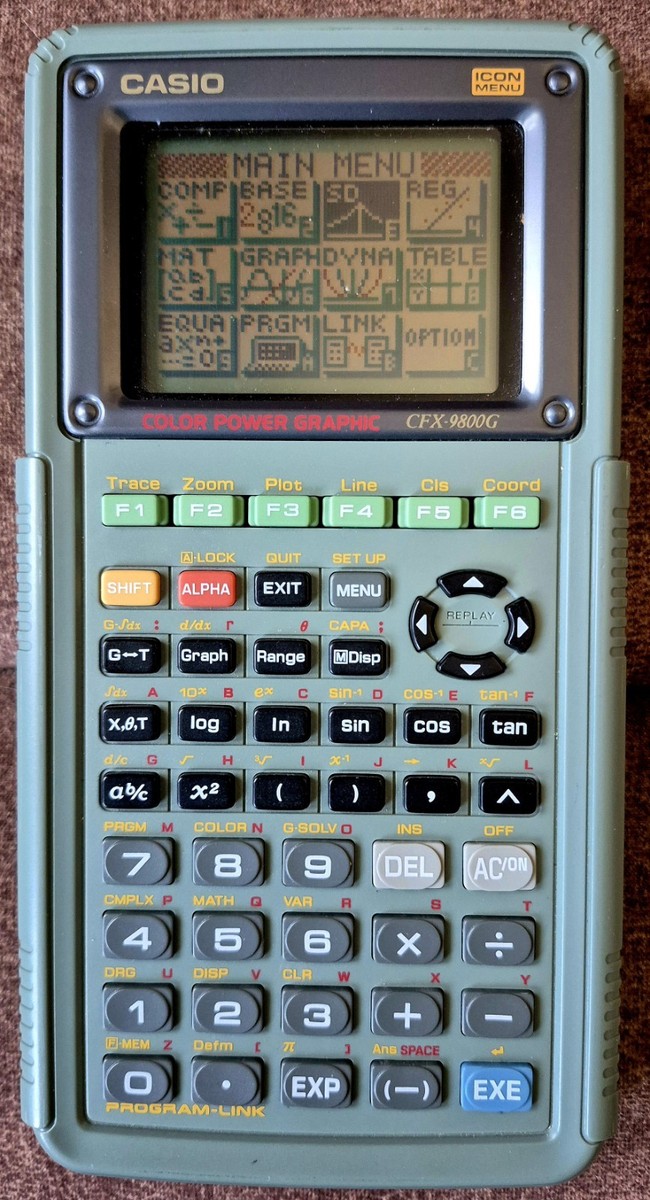 Casio CFX-9800G Color Power Graphic Graphing Calculator w/Cover