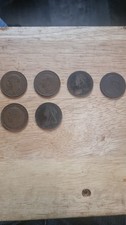 Job Lot Of 6 X One Penny 1888,1899,1907,1927,1936,1938